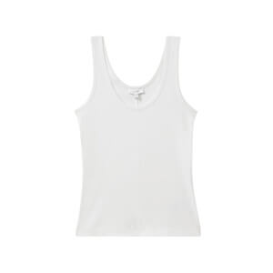 REISS Violet Stretch-Cotton Ribbed Vest